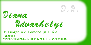 diana udvarhelyi business card